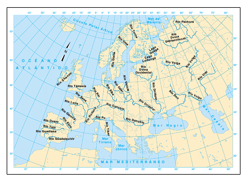 mapa de europa. Mapa de los ríos de Europa.jpg