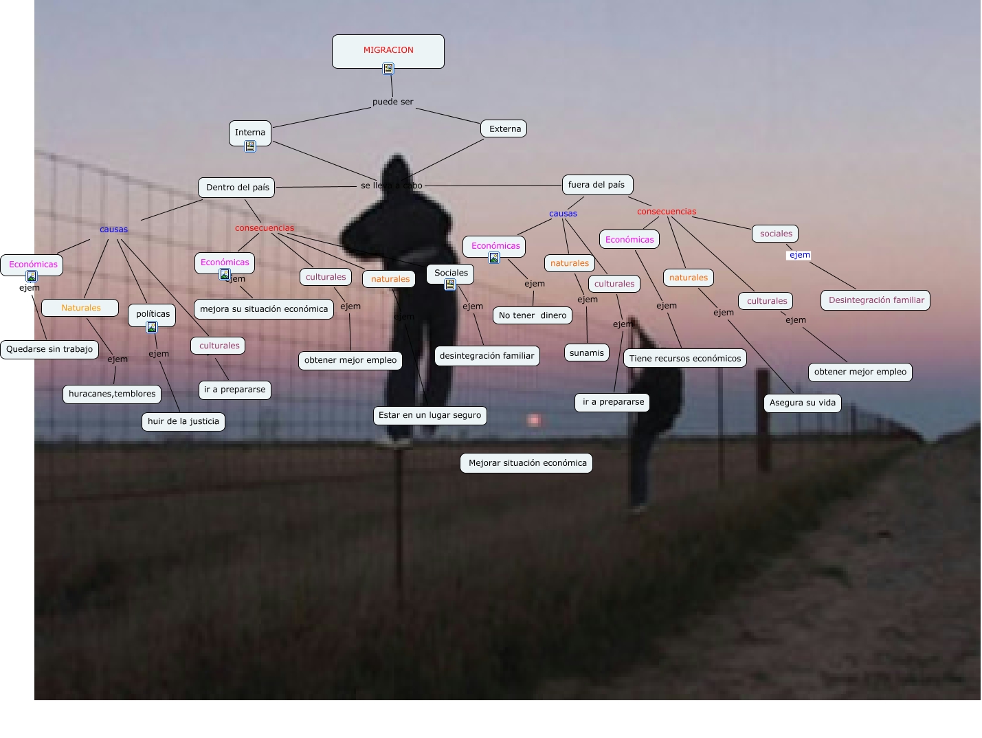 Mapa Conceptual De Migración Tipos De Migración 2055