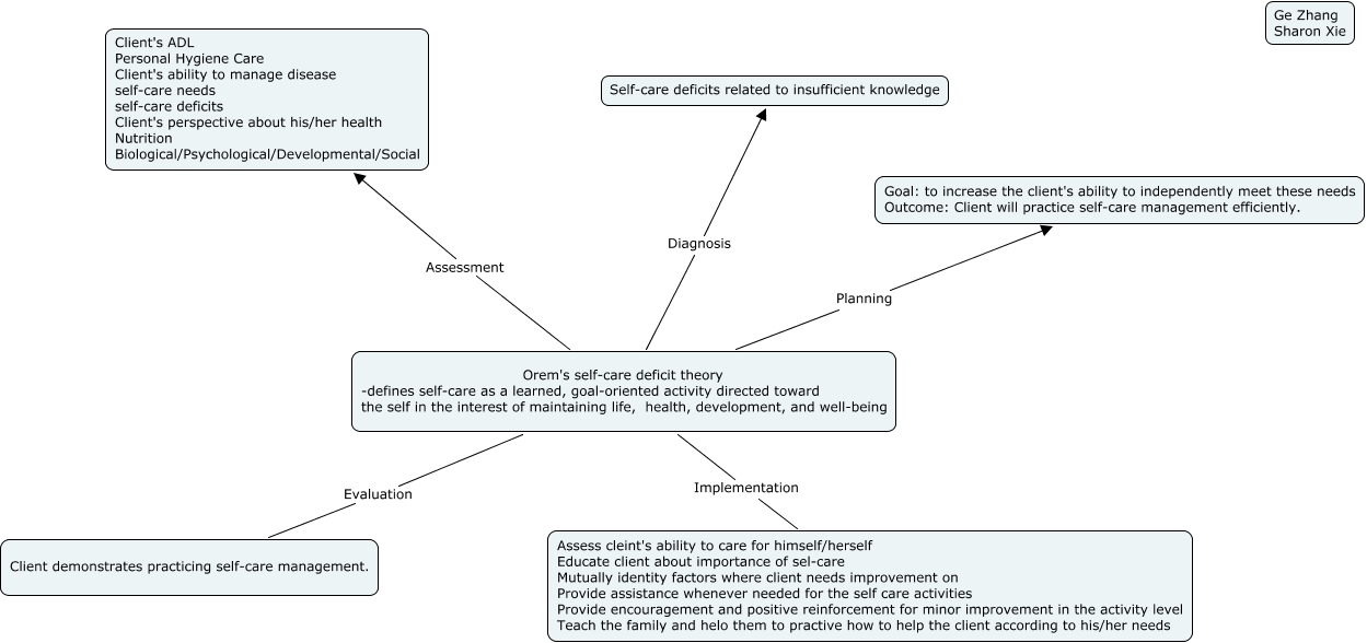 Orem's Self-care Deficit Theory